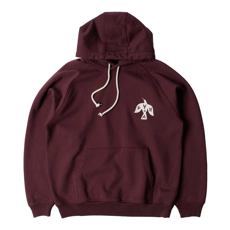 By Parra Crow Logo Hooded Sweatshirt - XXL / Dark Burgundy
