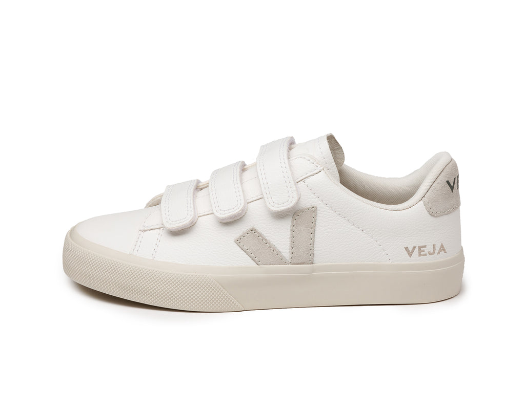 【関税込み】Recife Logo Sneakers - Veja - Leather - White Pl RECIFE LEATHER WHITE BLACK | VEJA