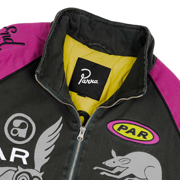 By Parra Owl Meets Rat Racing Jacket - XXL / Purple Pink - 4