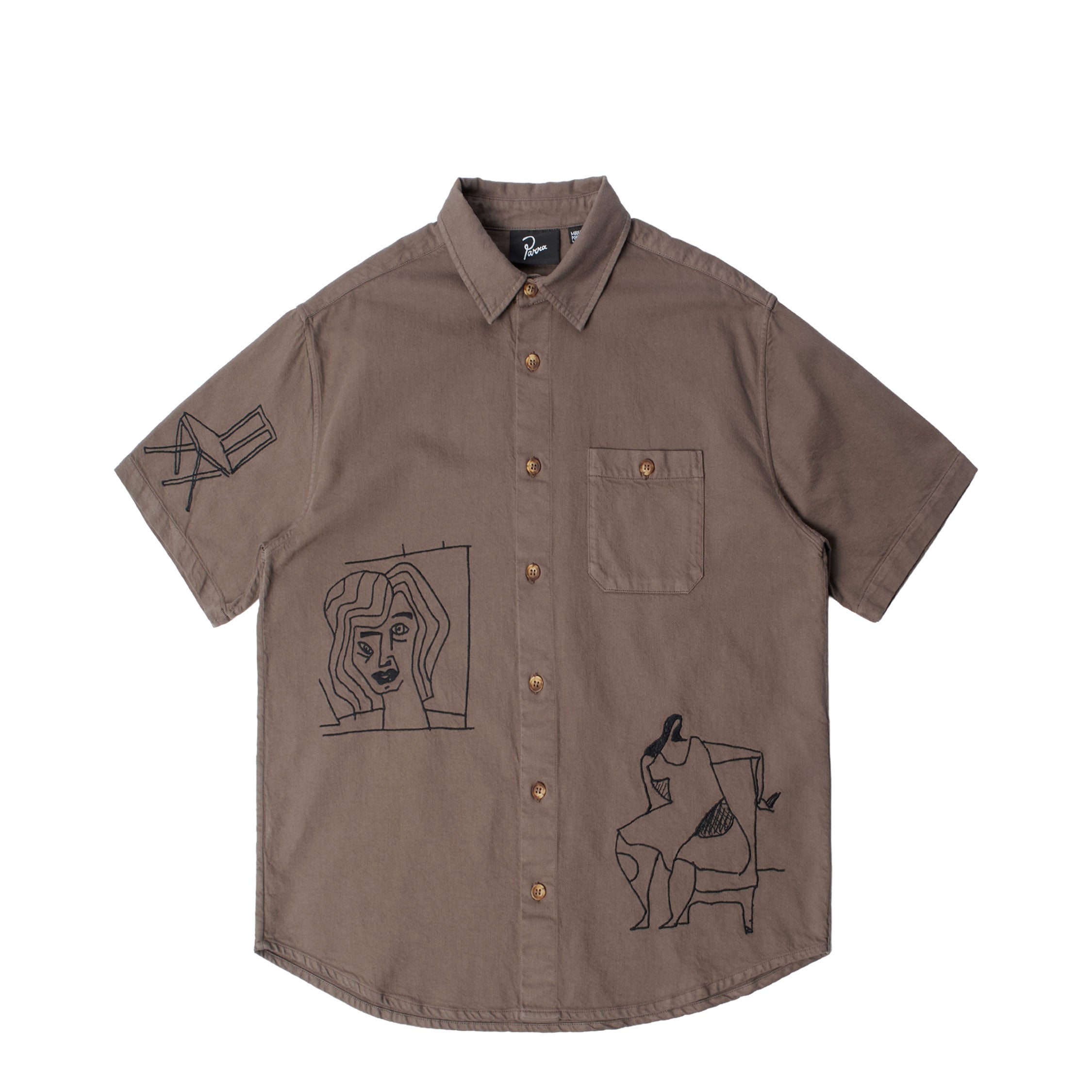 オリンパス By Parra Crooked Face Short Sleeve Shirt | Apparel » Buy online now!