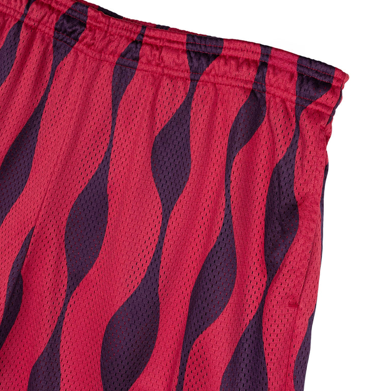 By Parra Waved Mesh Shorts - S / Red - 3
