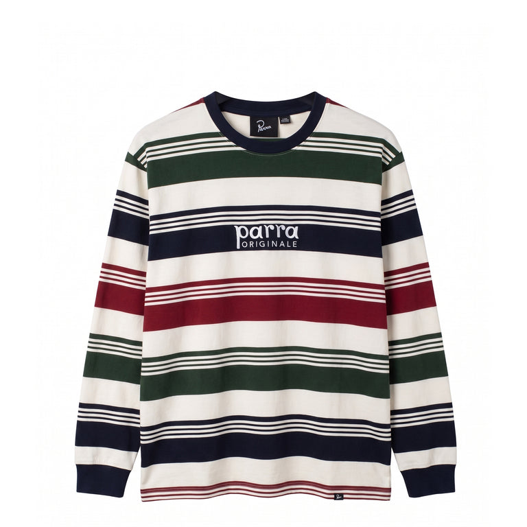 By Parra Original Stripe Longsleeve T-Shirt - S / Pine Green
