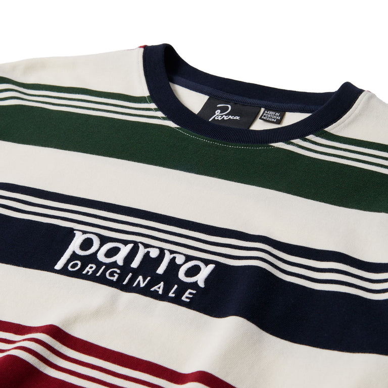 By Parra Original Stripe Longsleeve T-Shirt - S / Pine Green - 2