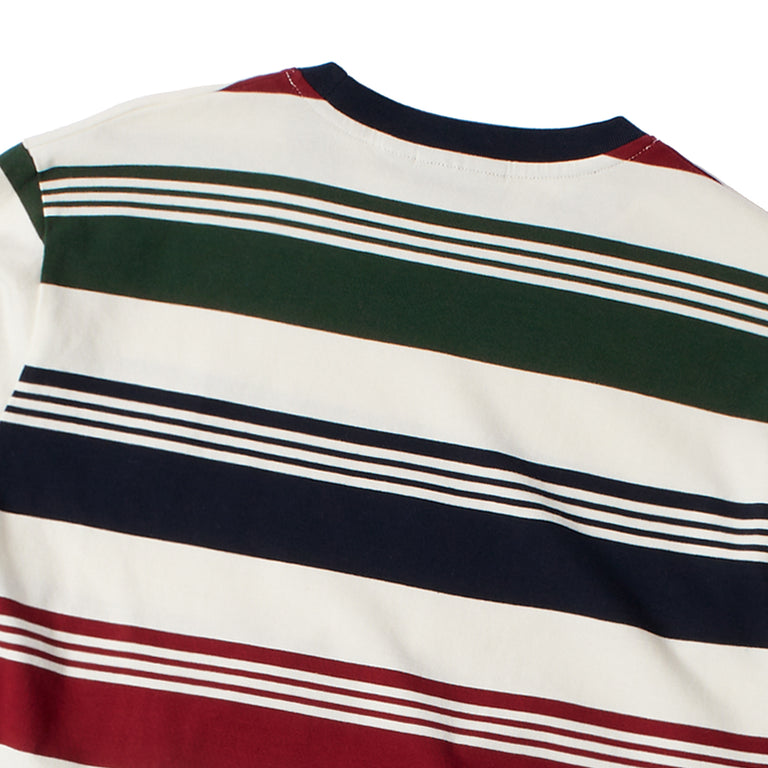 By Parra Original Stripe Longsleeve T-Shirt - S / Pine Green - 3