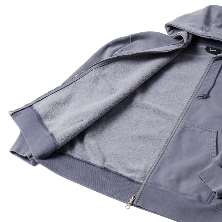 By Parra A Cross To Bear Zip Hooded Sweatshirt - S / Blue - 3