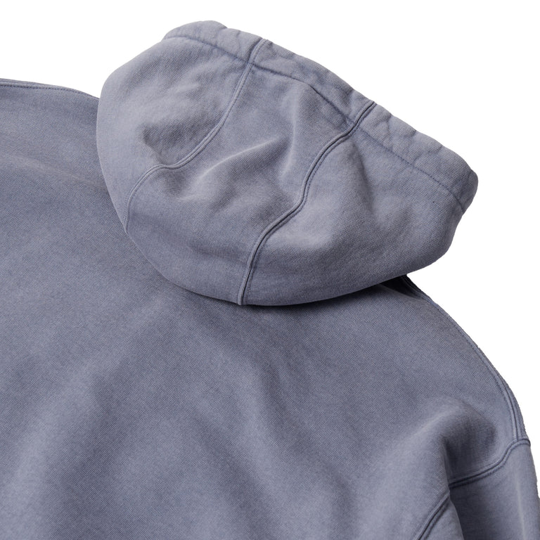 By Parra A Cross To Bear Zip Hooded Sweatshirt - S / Blue - 4
