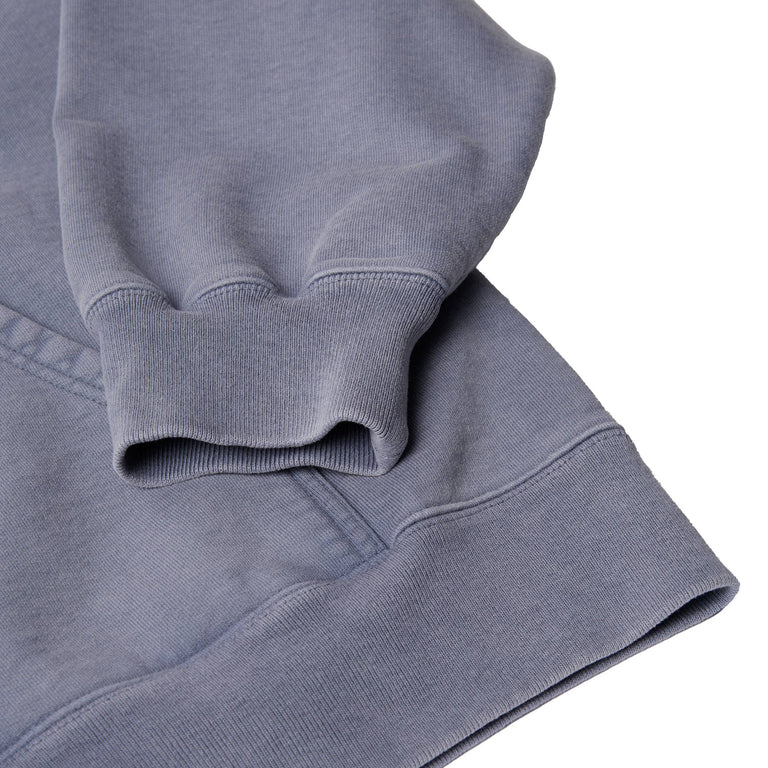 By Parra A Cross To Bear Zip Hooded Sweatshirt - S / Blue - 5