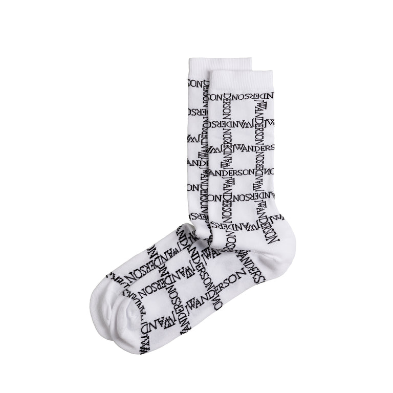 JW Anderson Logo Grid Long Socks