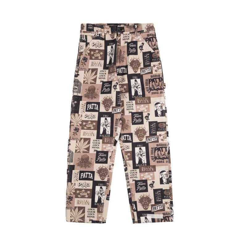 Patta Collage Canvas Pants - 36 / Multi
