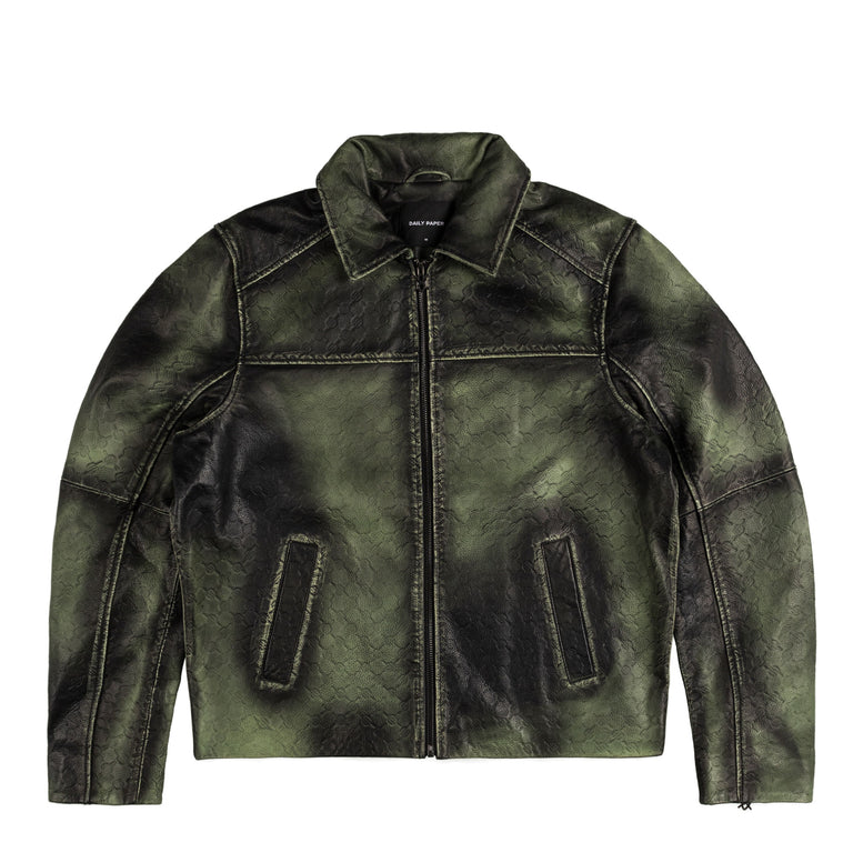 Daily Paper Silence Monogram Leather Jacket