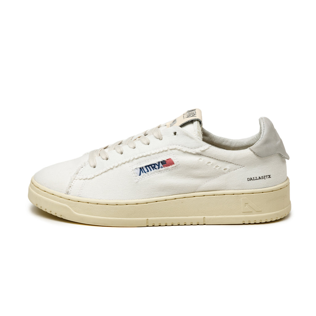 ★AUTRY★DALLAS LOW SNEAKERS IN LEATHER COLOR WHITE★ Autry Dallas Low Sneakers In White Leather