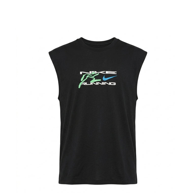 Nike	Dri-Fit Sleeveless Running T-Shirt - S / Black - 2