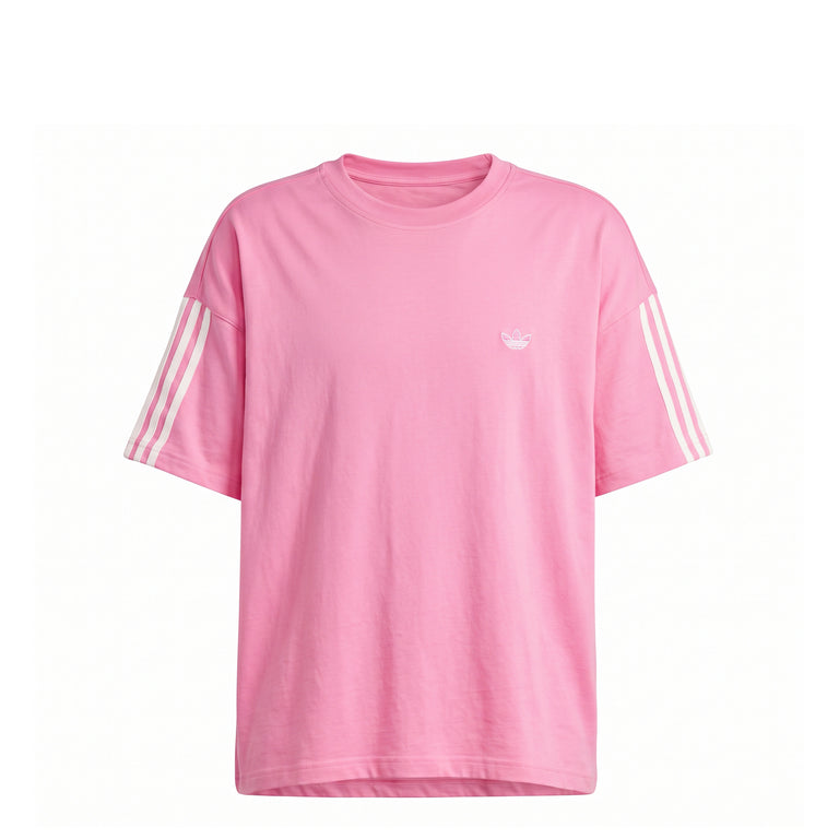Adidas	adiSignature 3 Stripes T-Shirt - M / Pulse Magenta / Off White - 1
