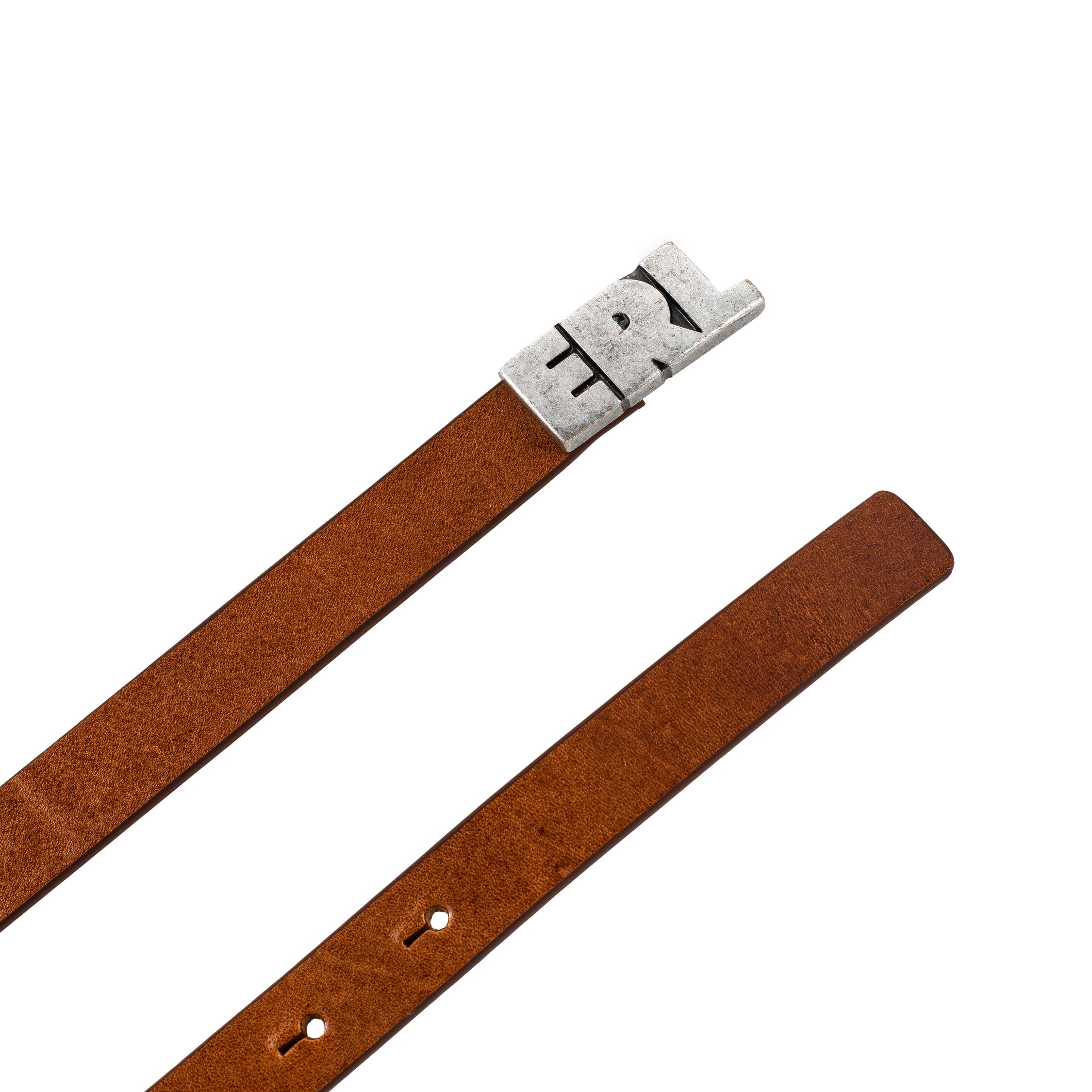 小物 ERL SKINNY LEATHER BELT ERL: Brown 'ERL' Skinny Leather Belt | SSENSE Canada
