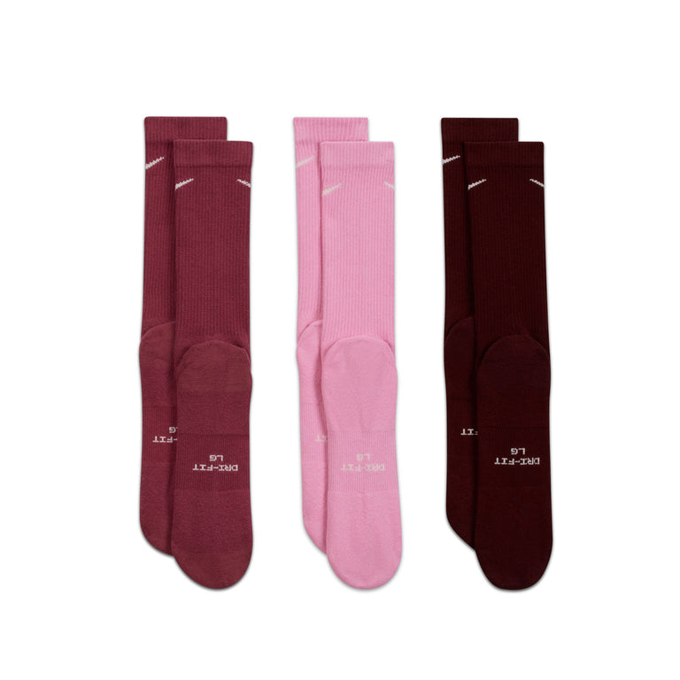 Nike	Everyday Elevated Crew Socks 3-Pack - S / Red / Multi - 2
