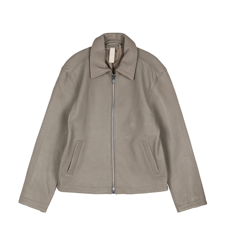 Sunflower Short Leather Jacket - 54 / Taupe
