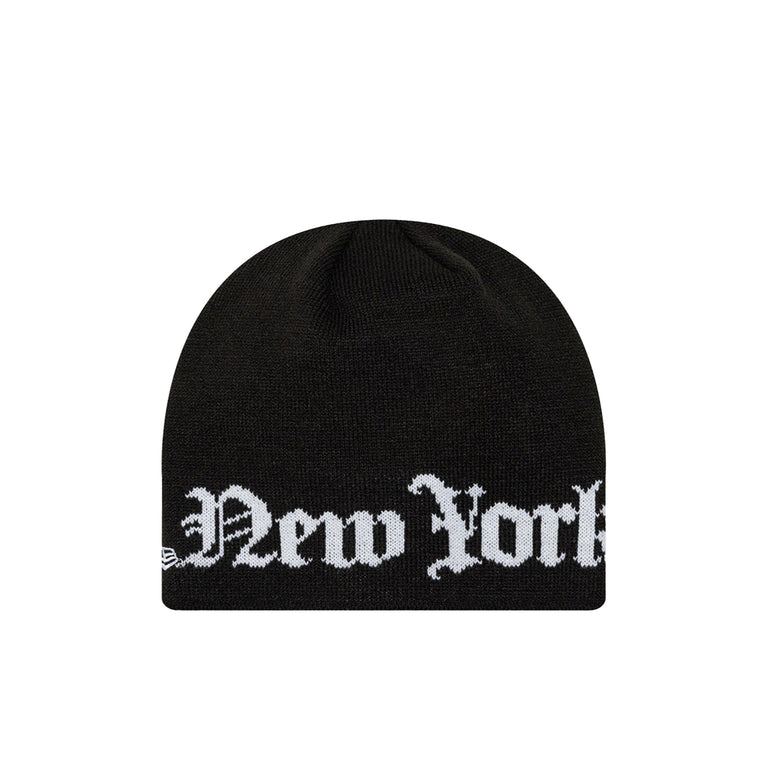 New Era New York Yankees Wordmark Knit Skully - 1
