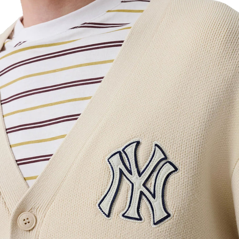 New Era New York Yankees MLB Knit Cardigan - XXL / Light Beige - 3
