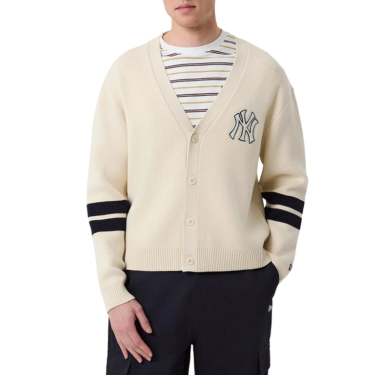 New Era New York Yankees MLB Knit Cardigan - XXL / Light Beige - 5

