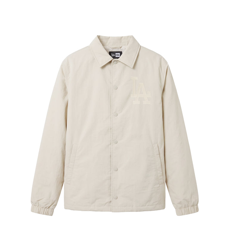 New Era LA Dodgers MLB Coach Jacket - L / Light Beige - 2

