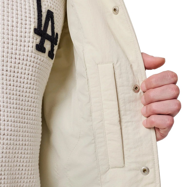 New Era LA Dodgers MLB Coach Jacket - L / Light Beige - 4
