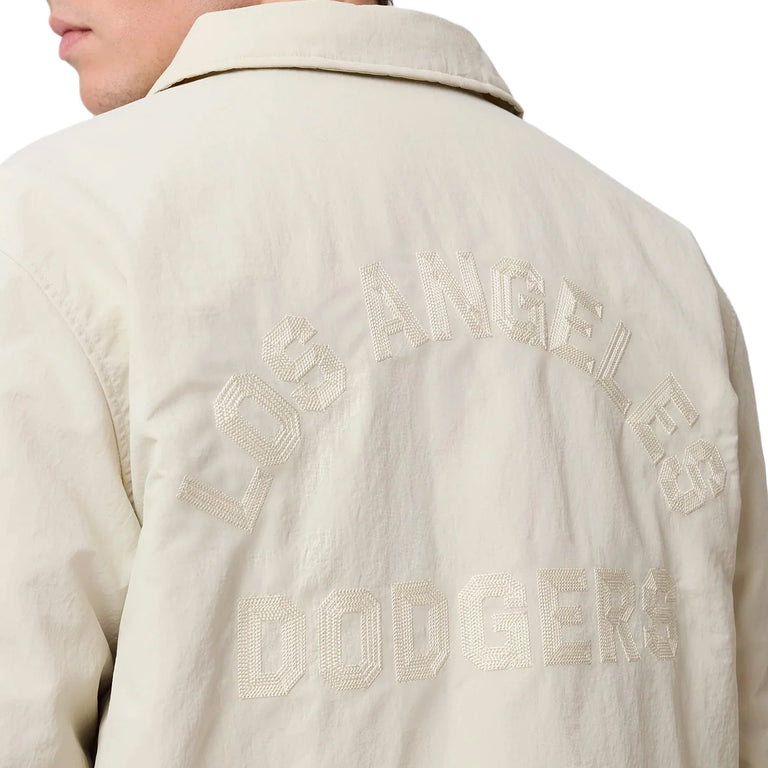 New Era LA Dodgers MLB Coach Jacket - L / Light Beige - 5
