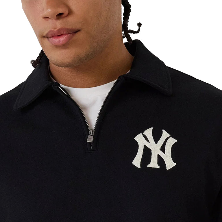 New Era New York Yankees MLB 1/4 Zip Sweater - S / Black - 4
