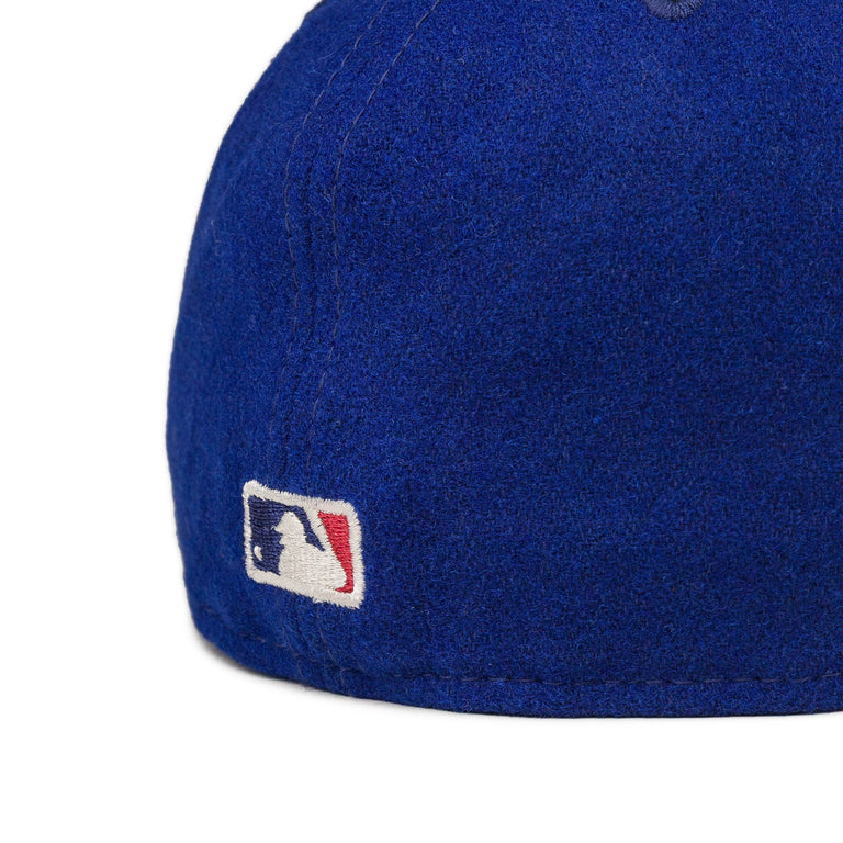 New Era x Fear of God MLB Los Angeles Dodgers 59FIFTY Fitted Cap (Blue / White) onfeet