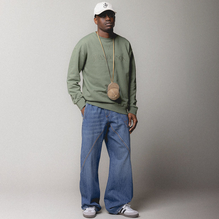 JW Anderson Logo Embroidery Sweatshirt onfeet