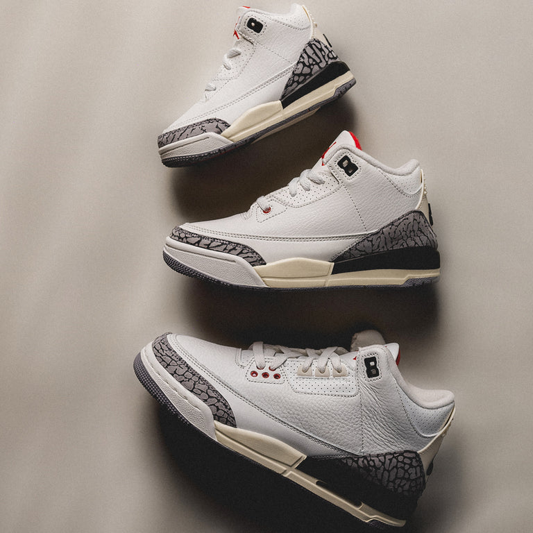 White cement air jordan 3s deals
