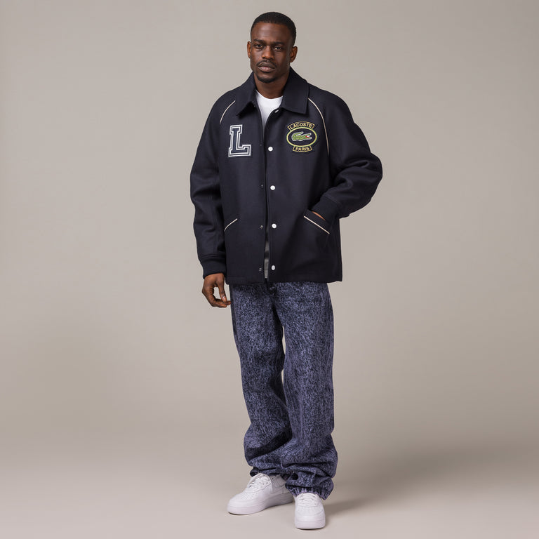 Lacoste Premium Wool Varsity Badge Jacket