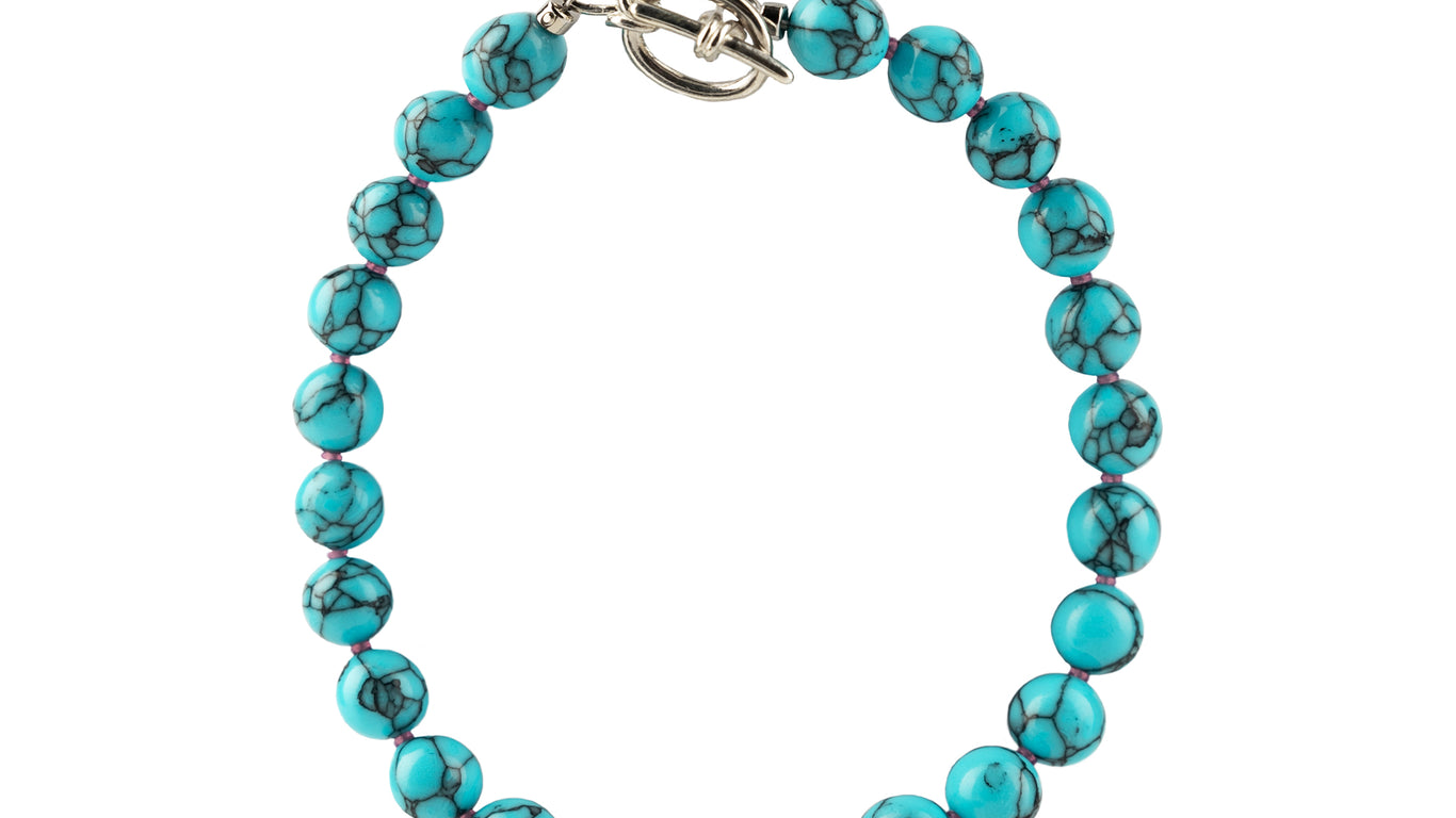 Vintage Gary Reeves Bracelet of Natural Turquoise