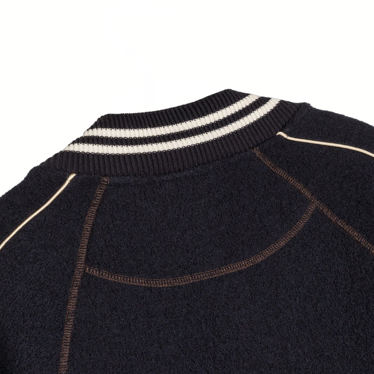 Wales Bonner October Varsity Jacket - XL / Navy - 4
