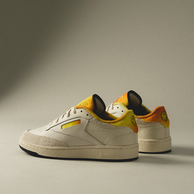 Reebok x The Smiley Company Club C 85 buy now at Asphaltgold