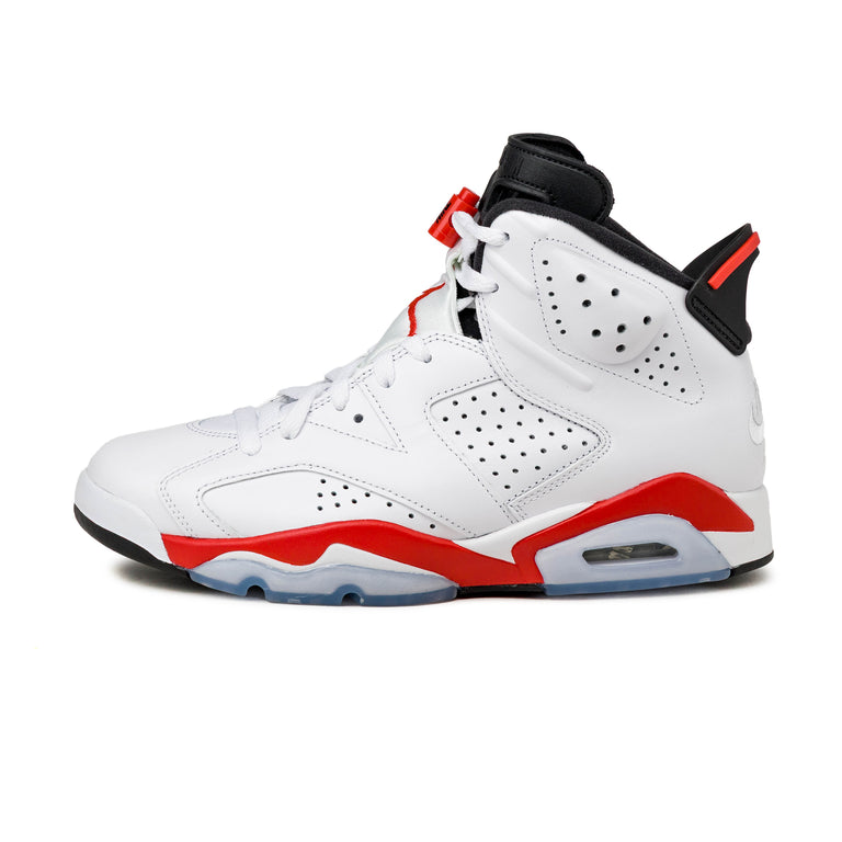Nike Air Jordan 6 Retro - 35.5 / White / White / Light Crimson / Black
