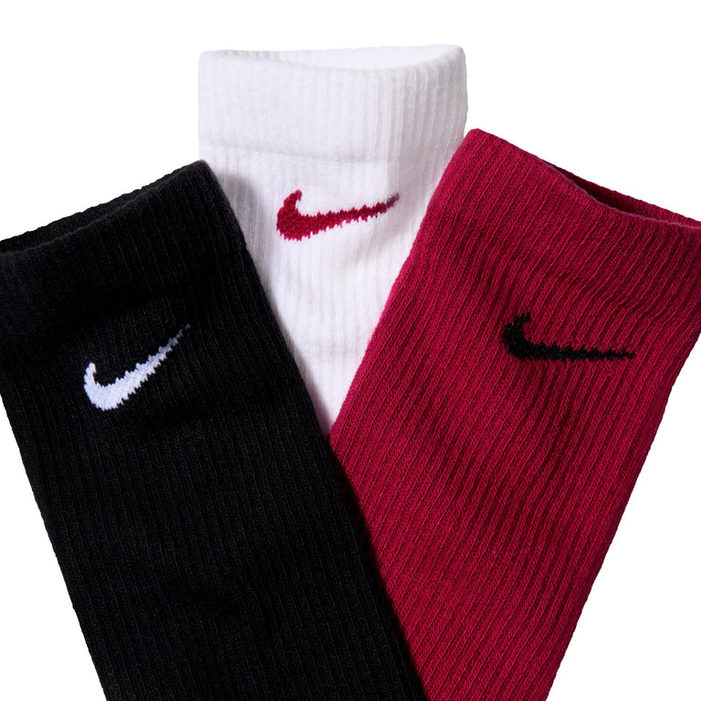 Nike	Everyday Elevated Crew Socks 3-Pack - L / White / Red / Black - 3
