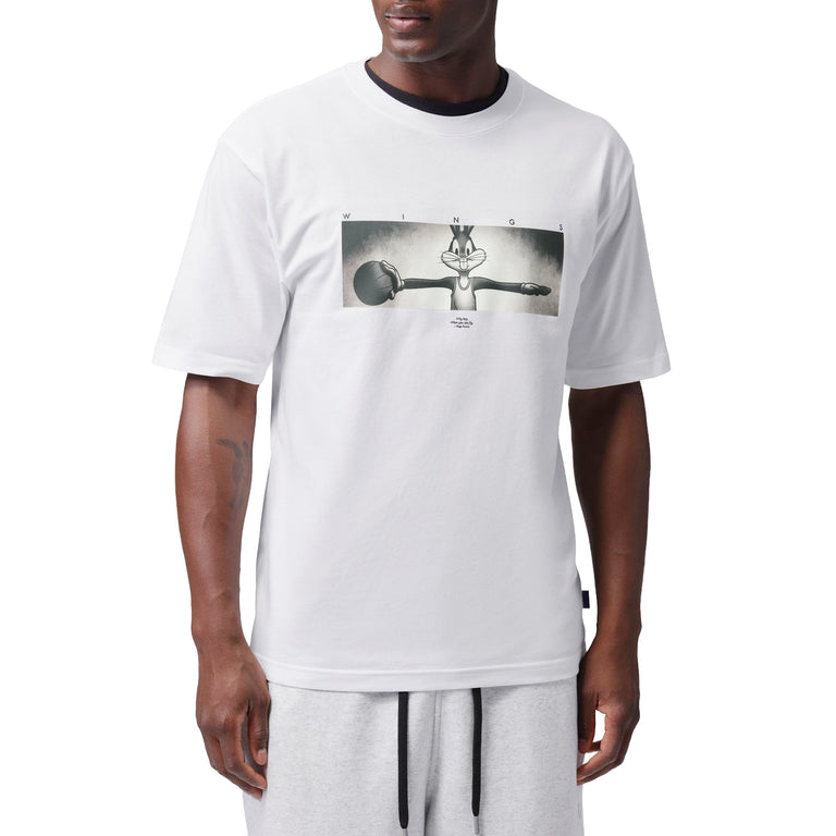 Nike	Jordan Brooklyn Space Jam Wings Crew-Neck T-Shirt - XXL / White / Black - 4

