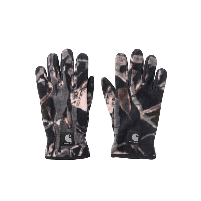 Carhartt WIP Blevin Gloves - S/M / Camo Feather Tree / Black
