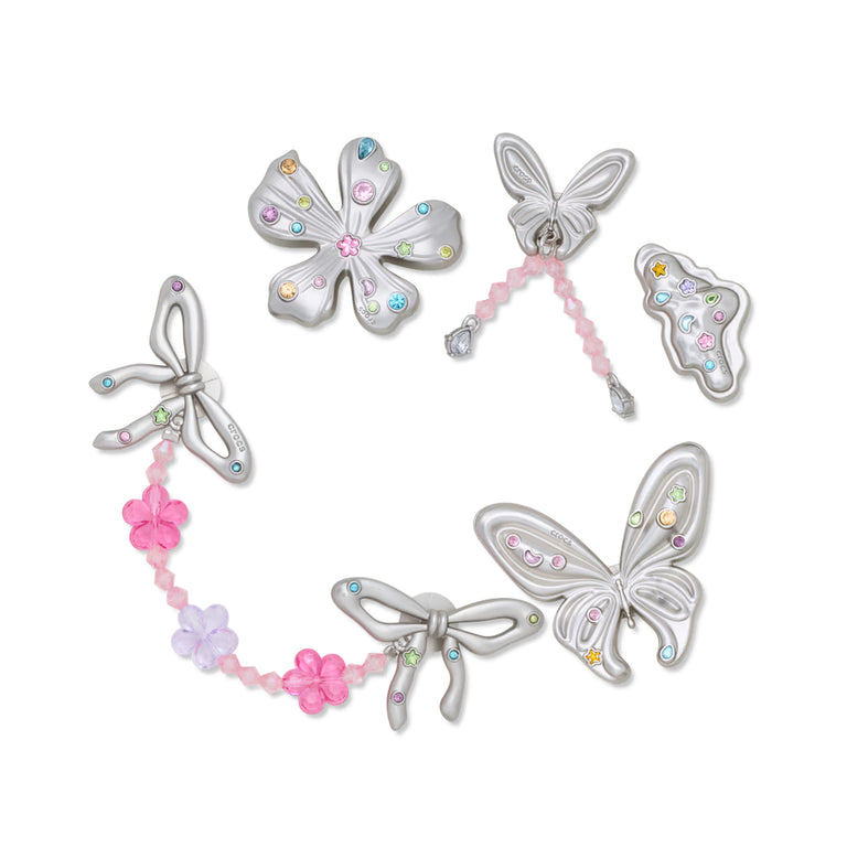 Crocs Silver Meta Gem Fantasy Jibbitz 5-Pack - 2