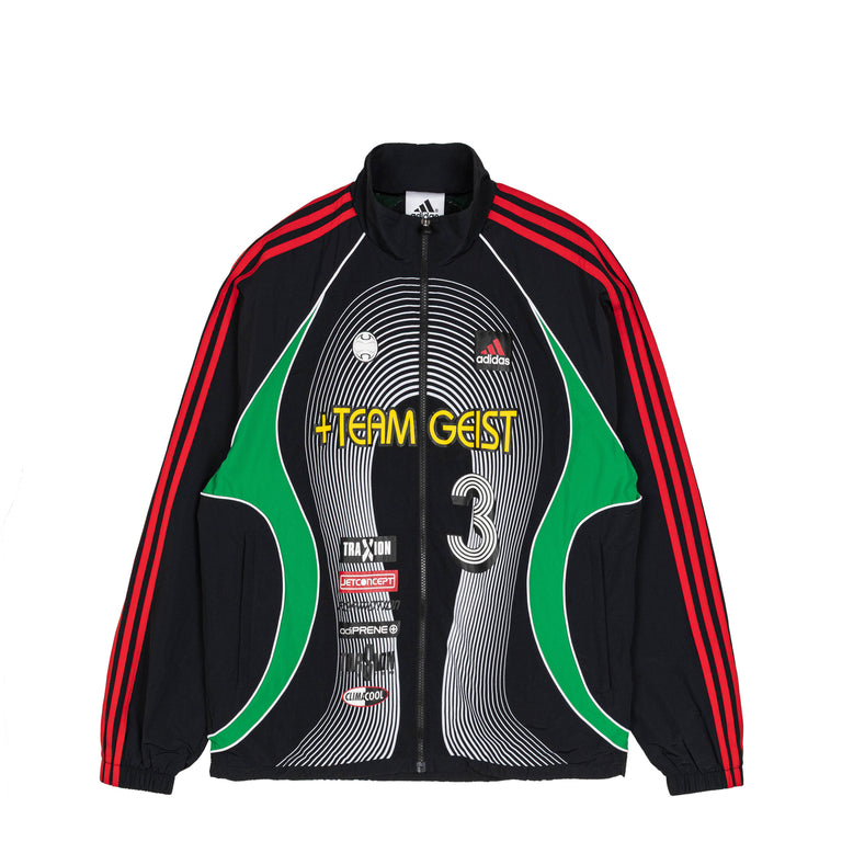 Adidas Teamgeist Moto Tracktop - XXL / Black / Green / Better Scarlet
