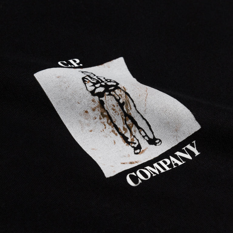 C.P. Company 30/2 Mercerized Jersey Twisted Graphic T-shirt