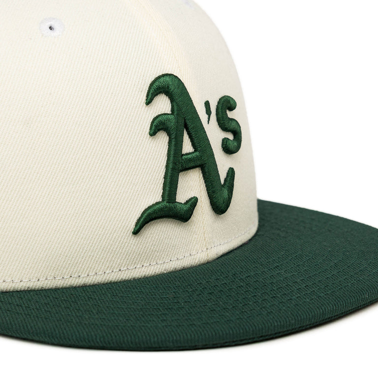 New Era MLB Oakland Athletics 59FIFTY Fitted Cap - 7 / Chrome / Dark Green - 2