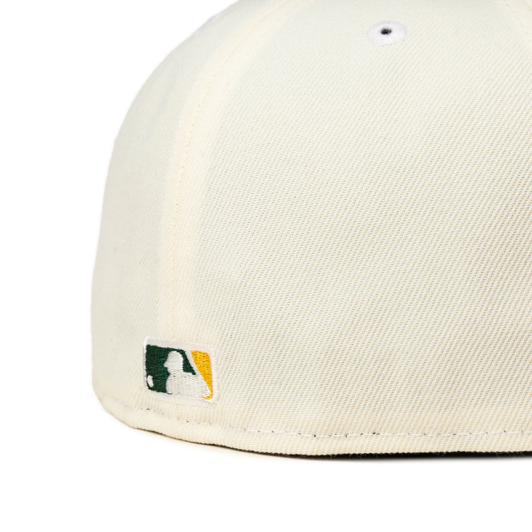 New Era MLB Oakland Athletics 59FIFTY Fitted Cap - 7 / Chrome / Dark Green - 3