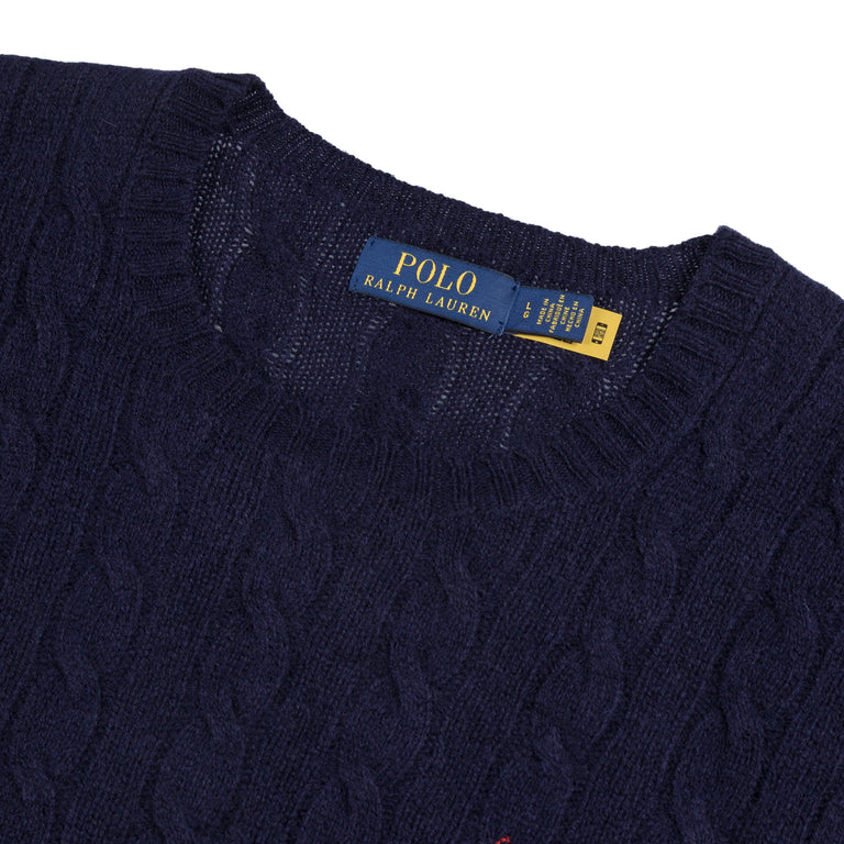 Polo Ralph Lauren Cable-Knit Wool-Cashmere Sweater (Hunter Navy)