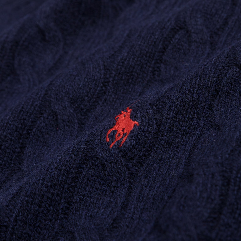 Polo Ralph Lauren Cable-Knit Wool-Cashmere Sweater (Hunter Navy)