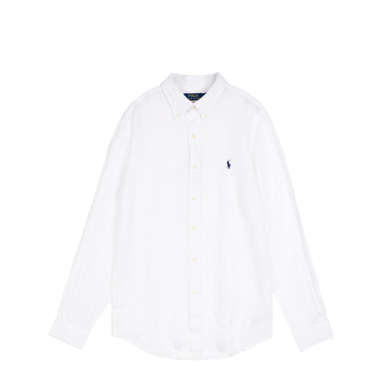 Polo Ralph Lauren Custom Fit Linen Shirt - L / White
