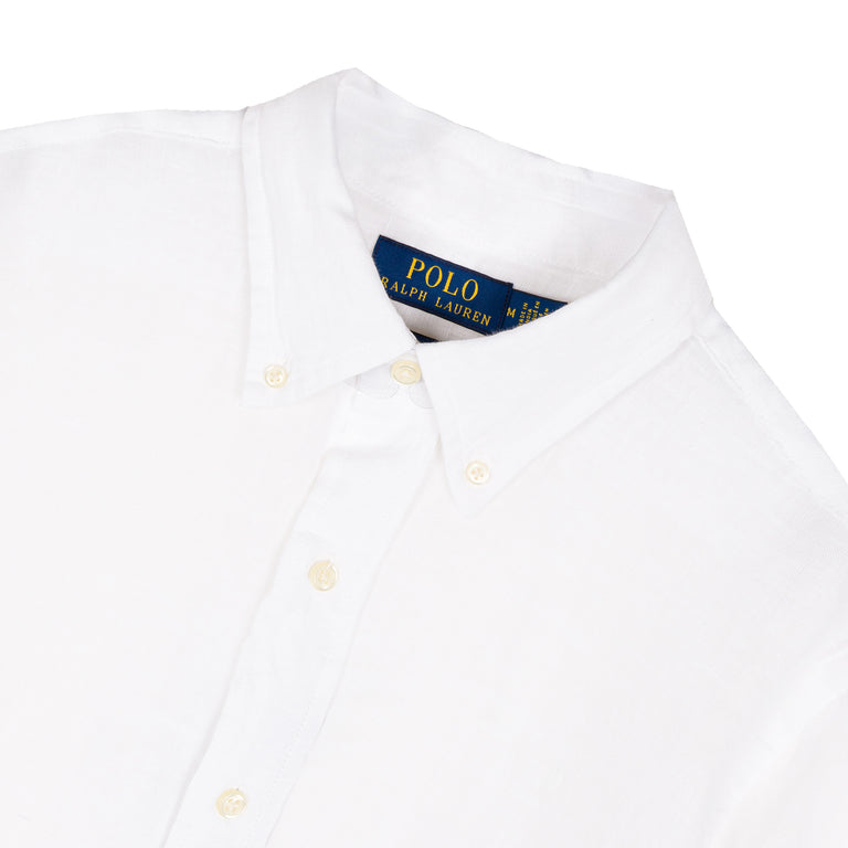 Polo Ralph Lauren Custom Fit Linen Shirt - L / White - 2