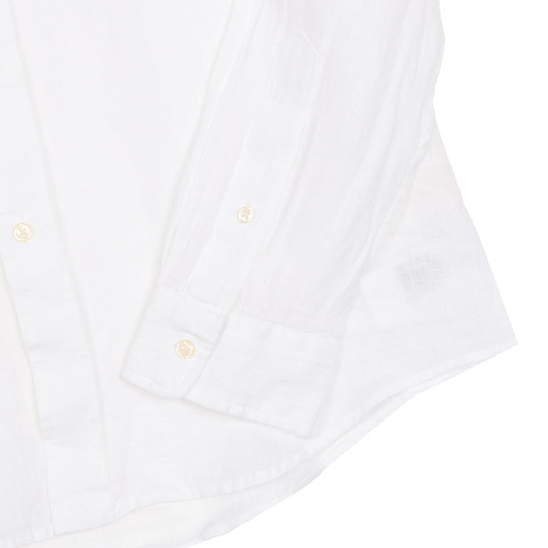 Polo Ralph Lauren Custom Fit Linen Shirt - L / White - 4