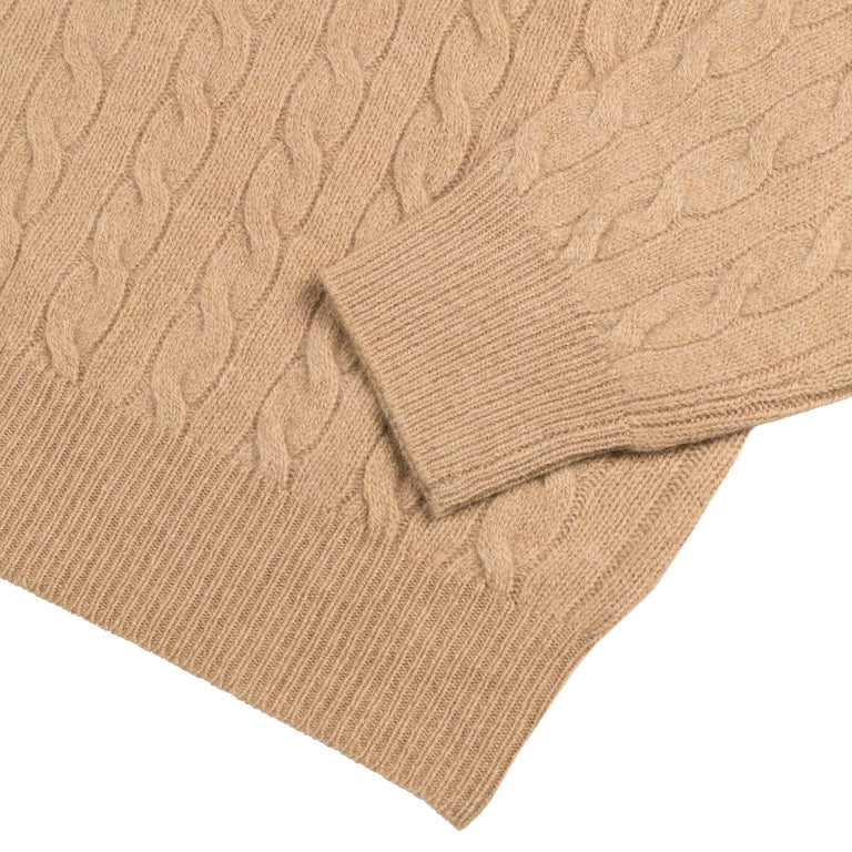 Polo Ralph Lauren Cable-Knit Wool-Cashmere Polo Jumper (Hunter Navy)