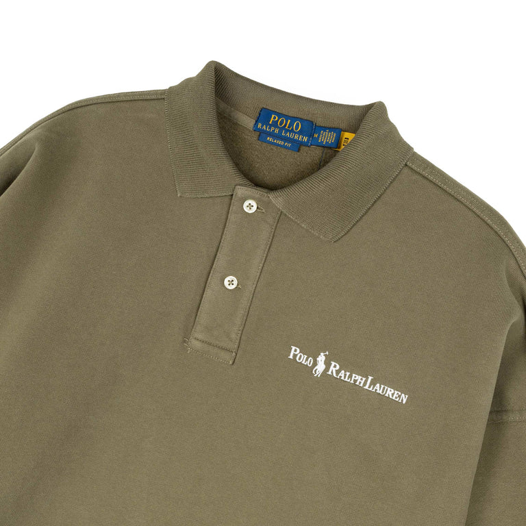 Polo Ralph Lauren Relaxed Fit Logo Collared Sweatshirt - XL / Cruise Olive - 2